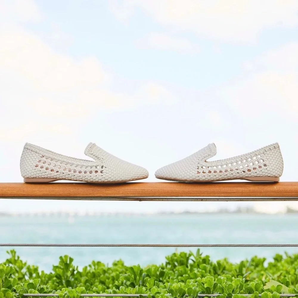 *SALE ! SALE*  Birdies The Starling  woven Loafer White women's shoes - Picture 2 of 2